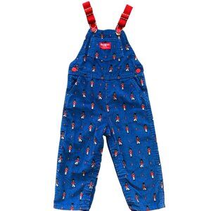 🎄 Vintage OshKosh B’Gosh “Nutcracker Toy Soldier” Corduroy Overalls – Size 4T
